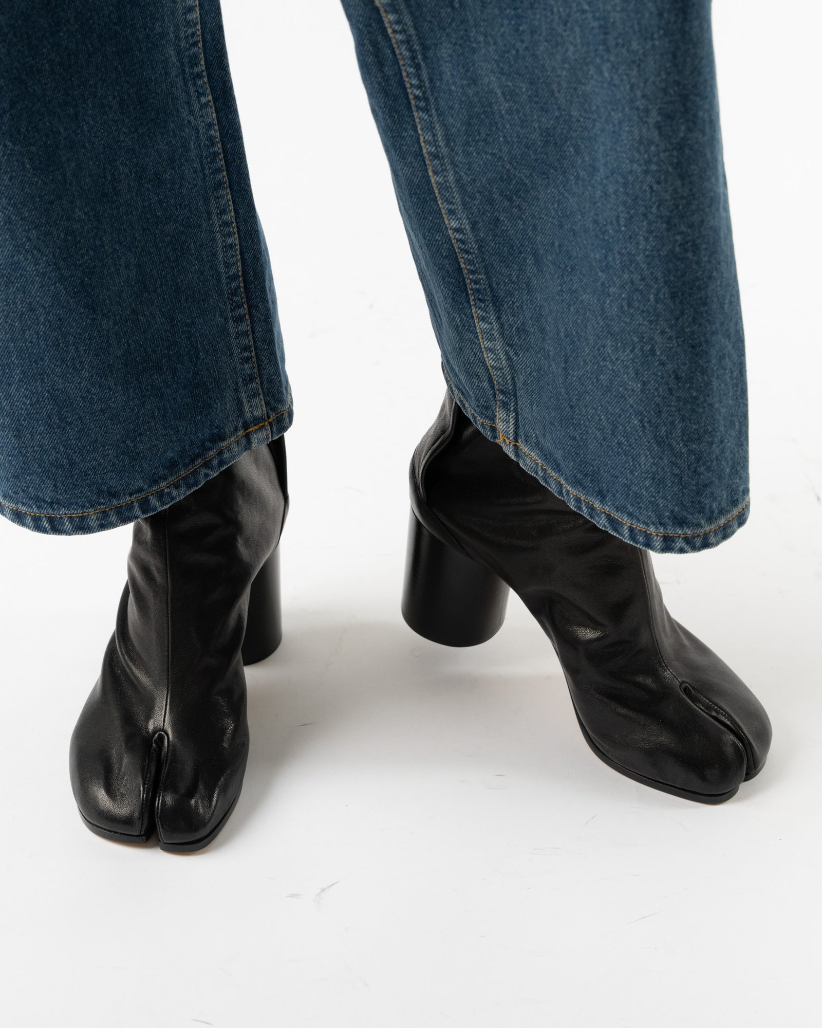 Maison Margiela Tabi H80 Ankle Boots in Black Curated at Jake and Jones