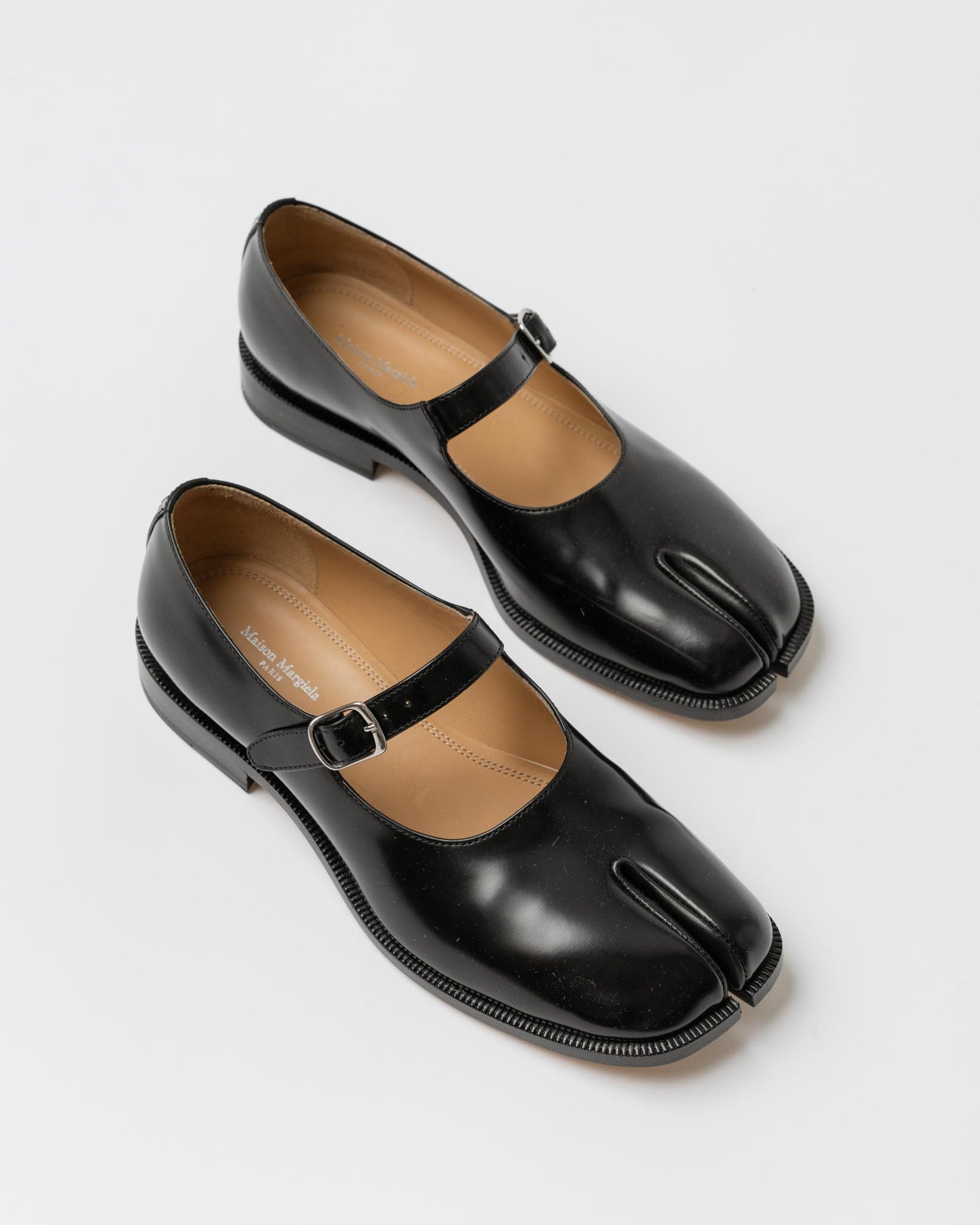 Maison Margiela Tabi Abrasivato Mary Jane in Black Curated at Jake