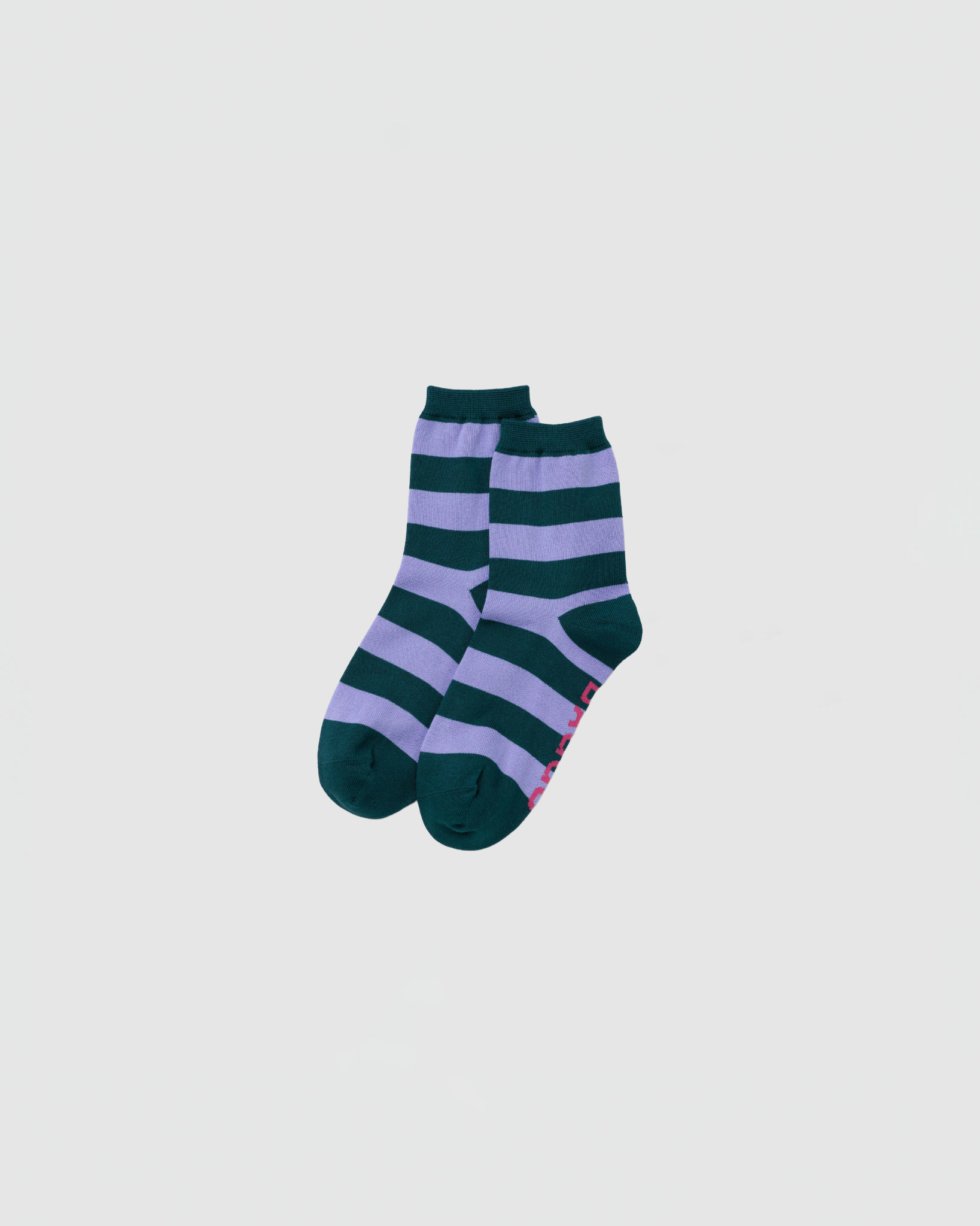 Baggu Crew Sock in Malachite Stripe