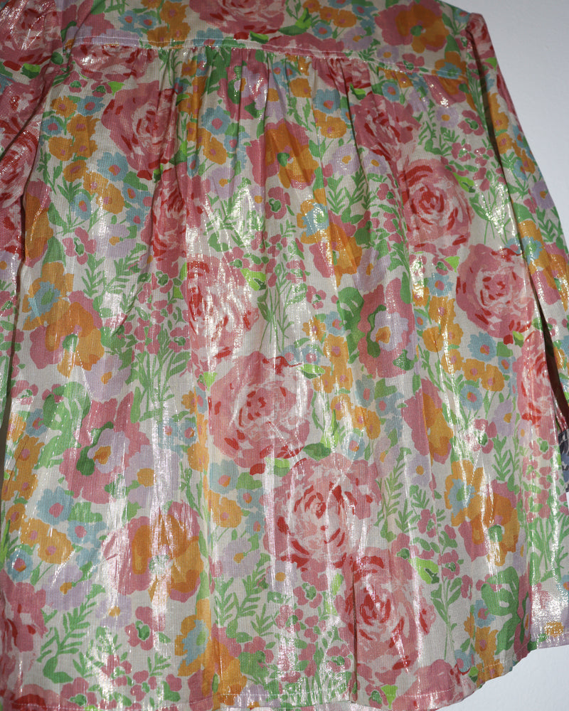 Pre-owned: Manoush Floral Blouse with Tie