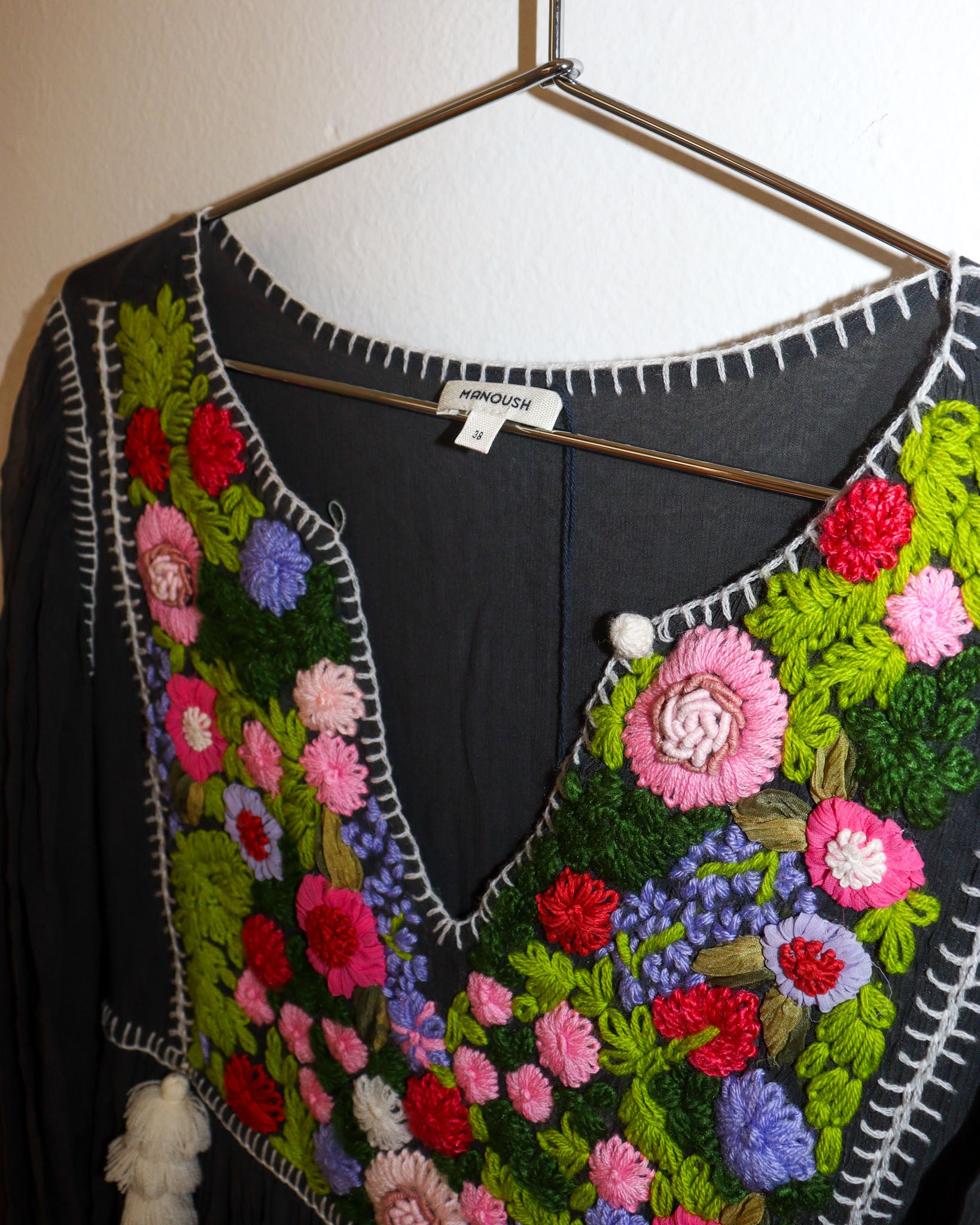 Pre-owned: Manoush Flower Dress in Multi/Black