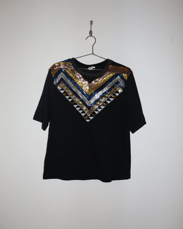 Pre-owned: Manoush Sequin Embellished Top