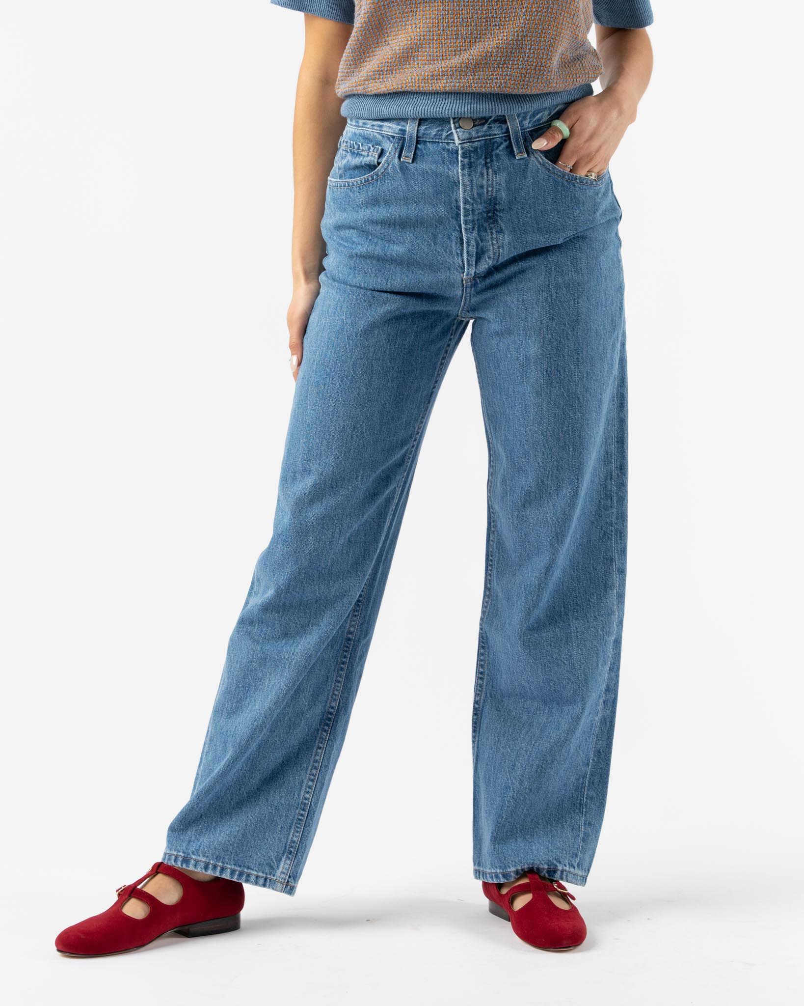 Mara Hoffman Georgina Pant in Denim