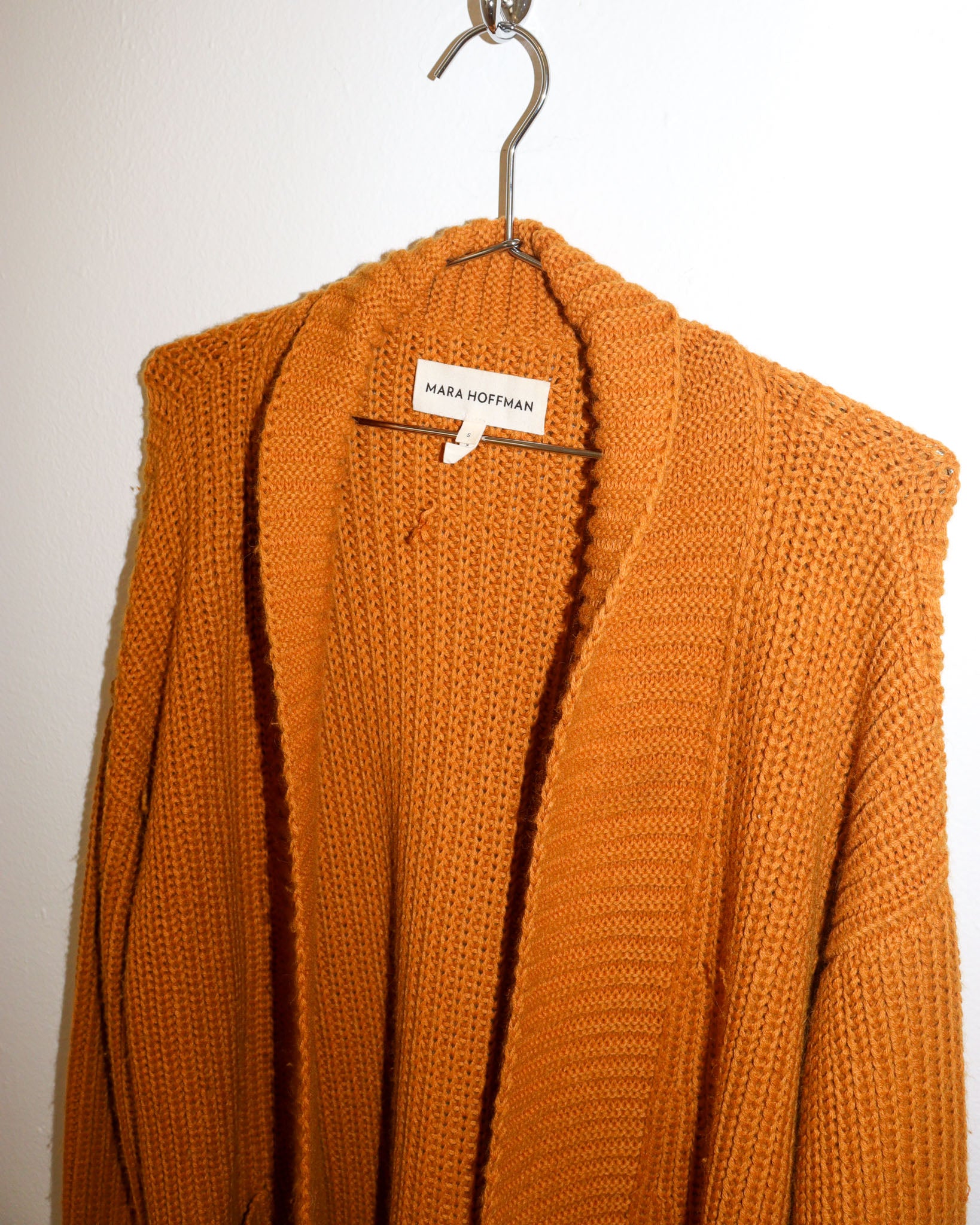 Pre-owned: Mara Hoffman Oversized Alpaca Cardigan in Yellow