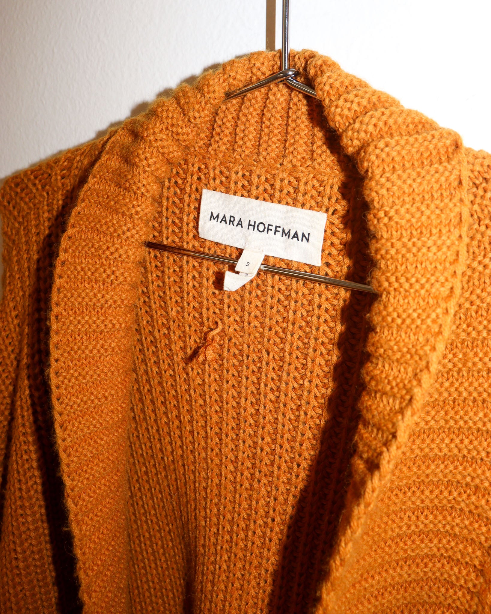 Pre-owned: Mara Hoffman Oversized Alpaca Cardigan in Yellow