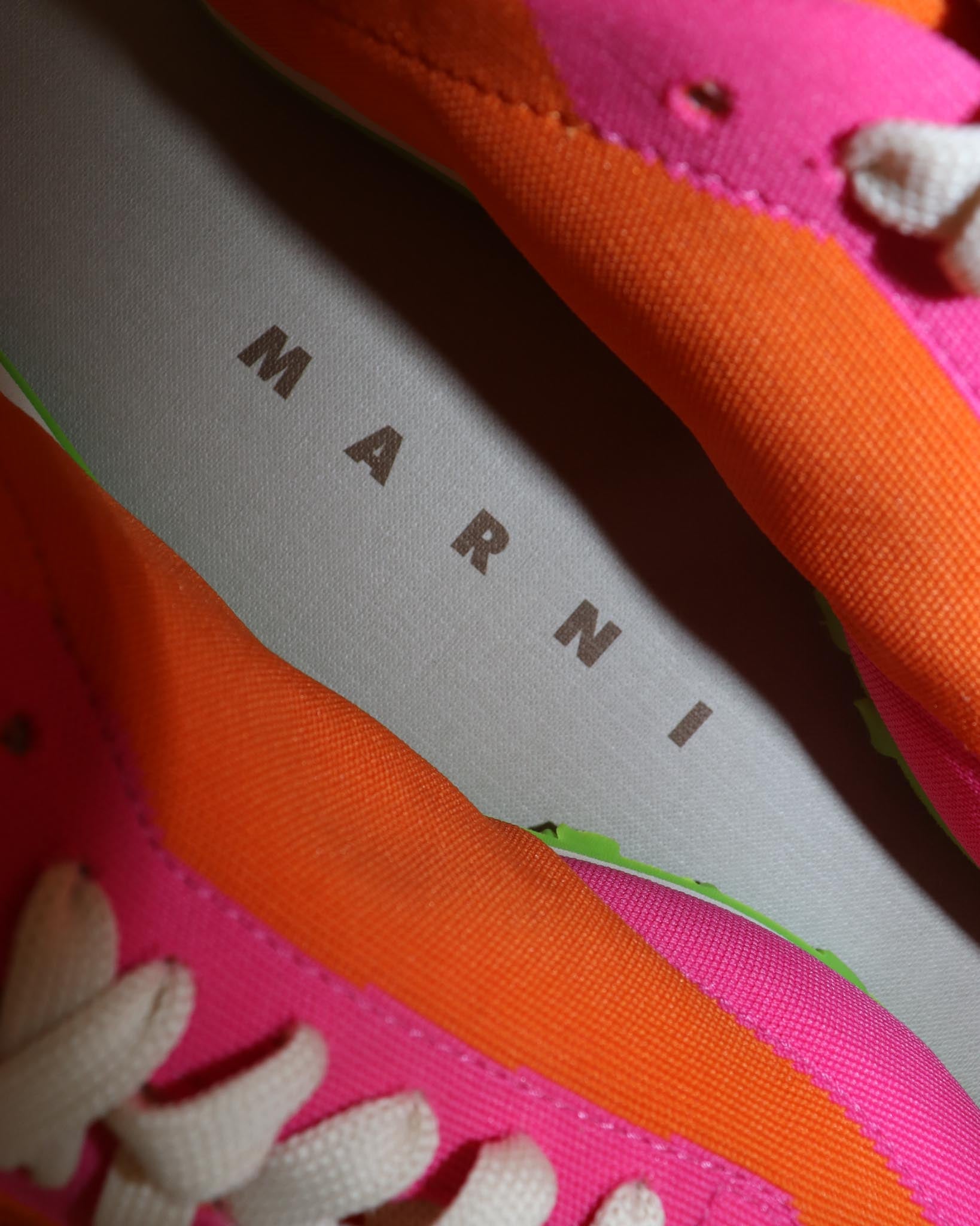 Pre-owned: Marni Canvas Colorblock Pattern Sneakers