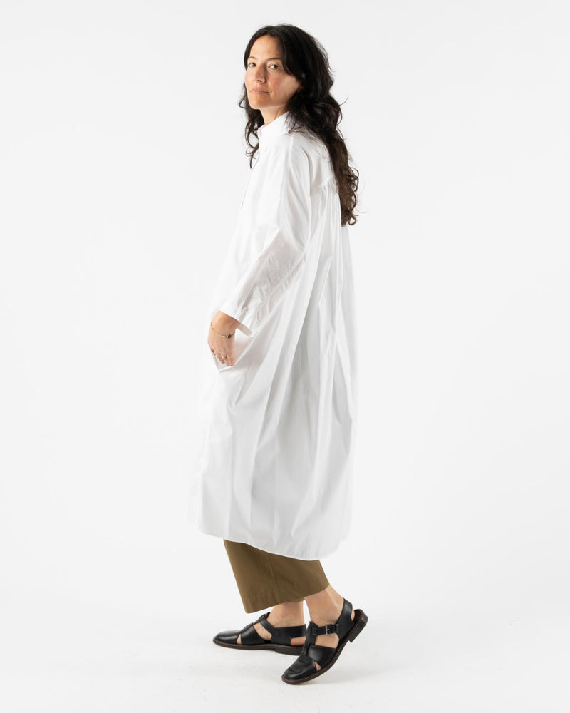 Marni Organic Cotton Poplin Shirt Dress in Lily White