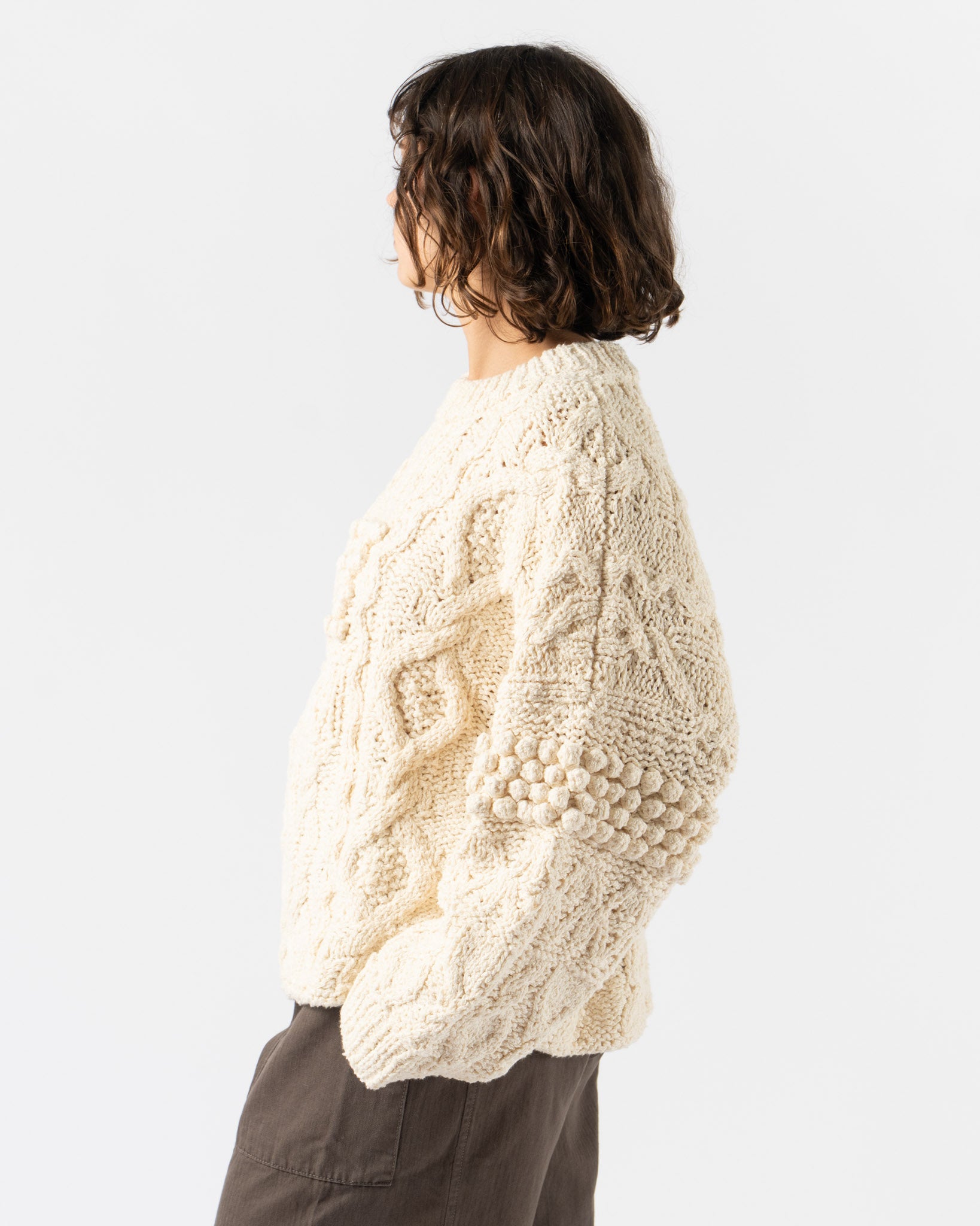 Shaina Mote Patchwork Crewneck in Natural