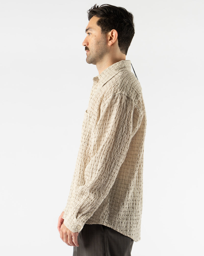 mfpen Executive Shirt in Beige Structure Check