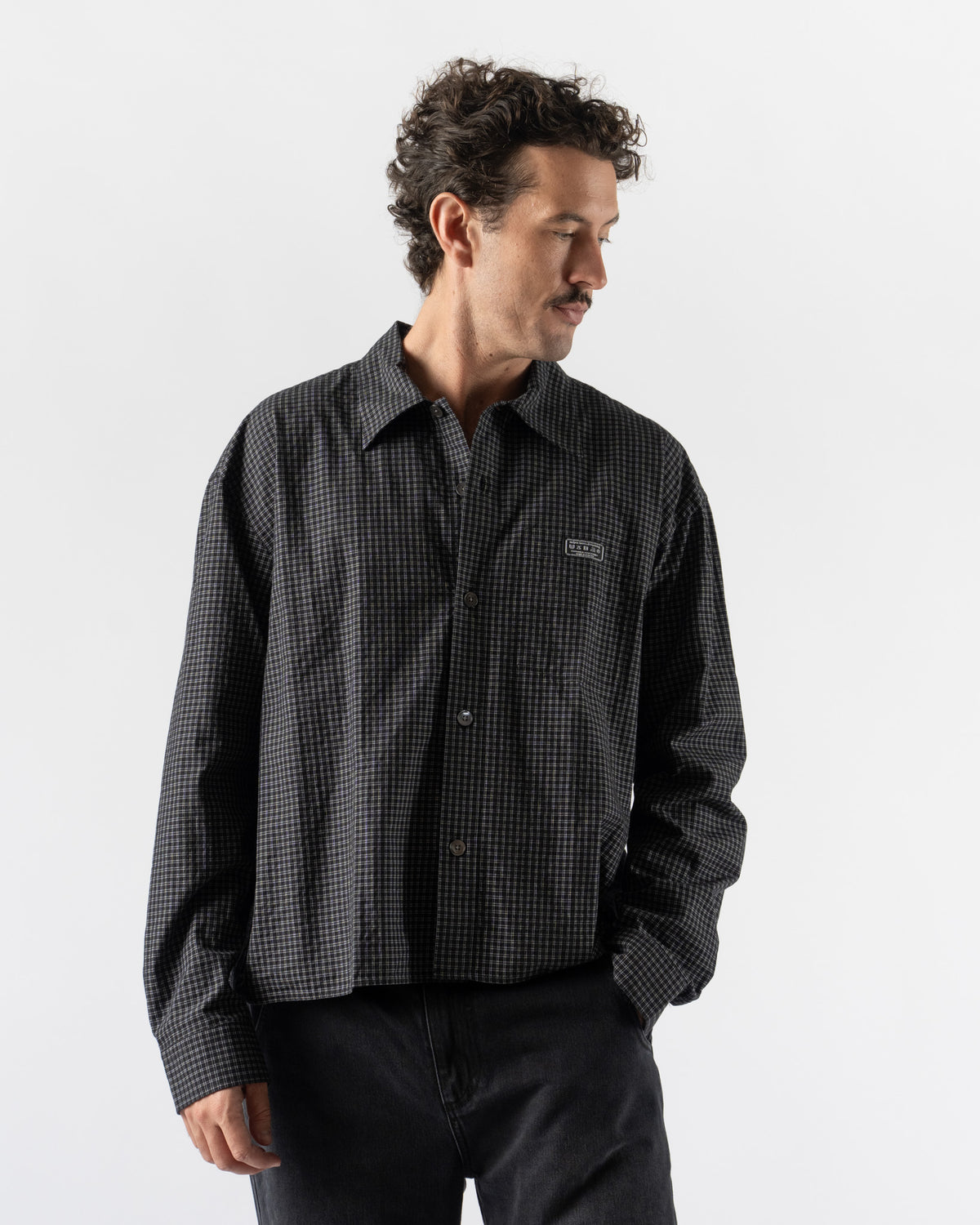 mfpen Frame Shirt in Black Check