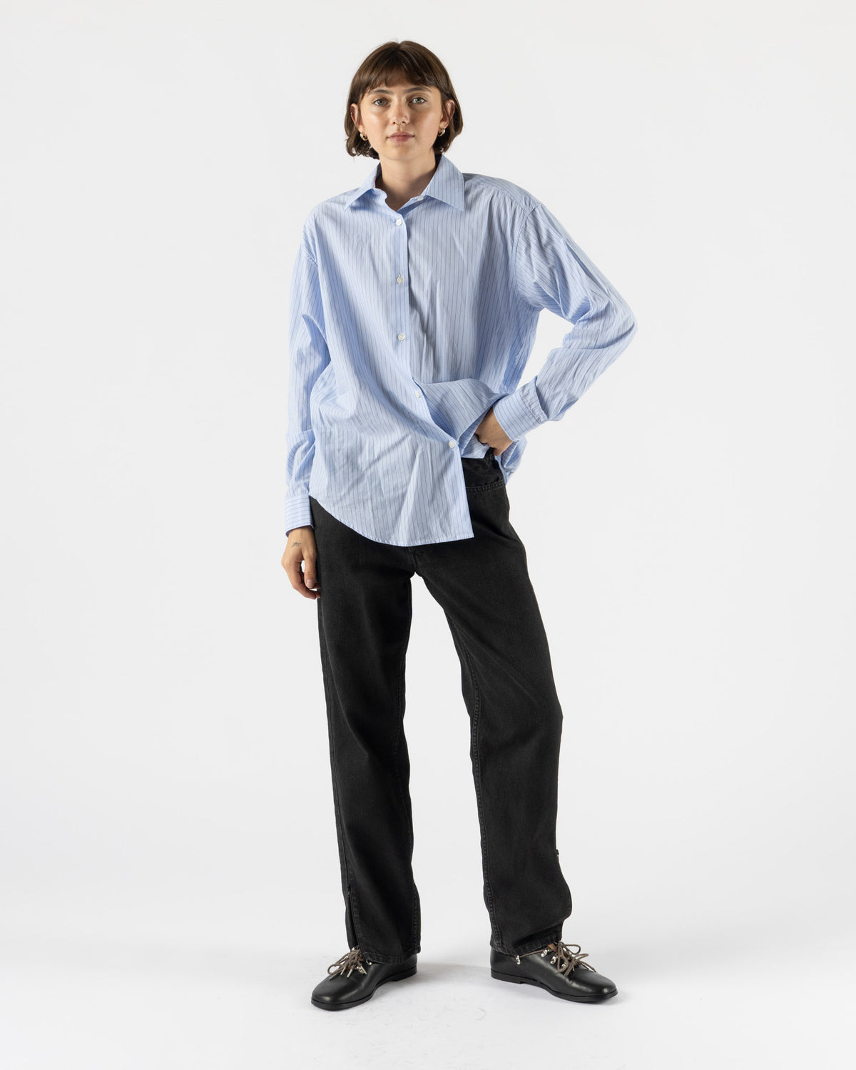 mfpen Womens Generous Shirt in Assistant Stripe