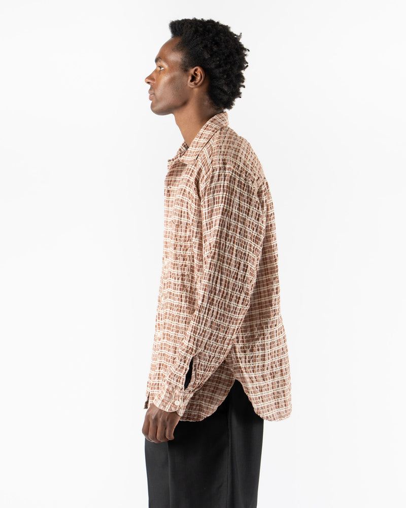 mfpen Mechanic Shirt in Rusty Check