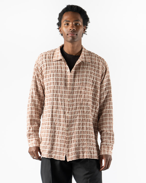 mfpen Mechanic Shirt in Rusty Check