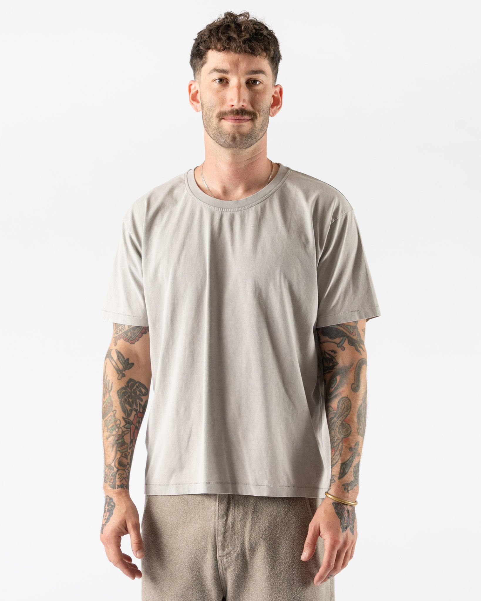 mfpen New Tee in Washed Light Grey