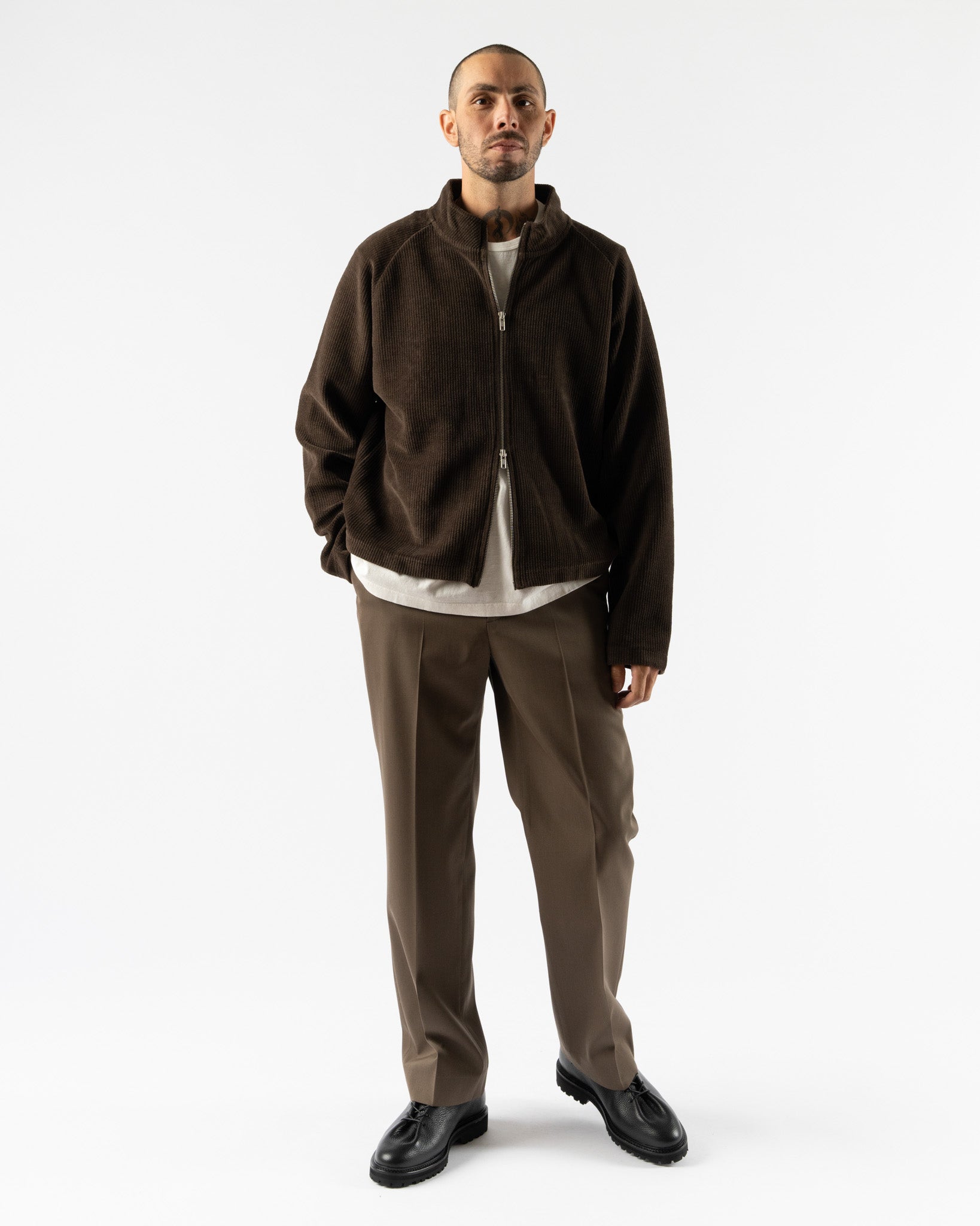 mfpen Leisure Zip-Up in Brown