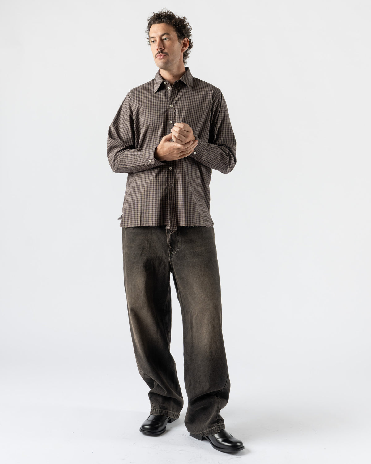 Camiel Fortgens Normal Shirt in Brown Check