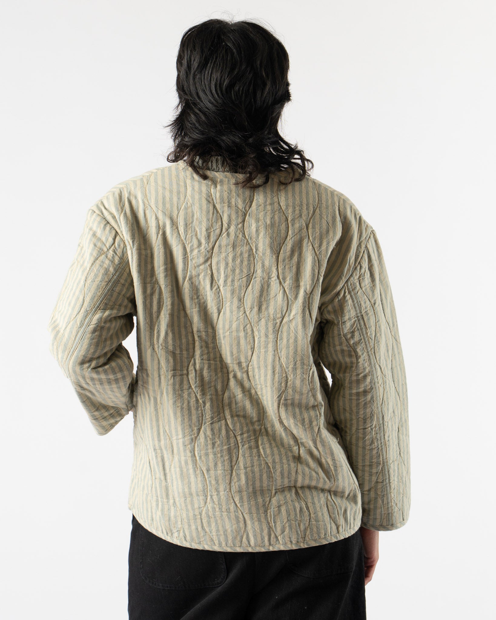 Micaela Greg Quilted Liner in Muted Stripe