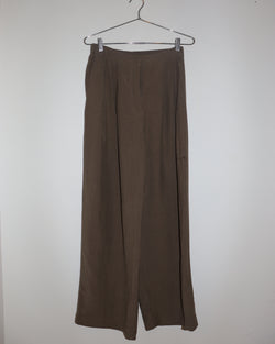 Pre-owned: Mijeong Park Linen Blend Wide Leg Pant