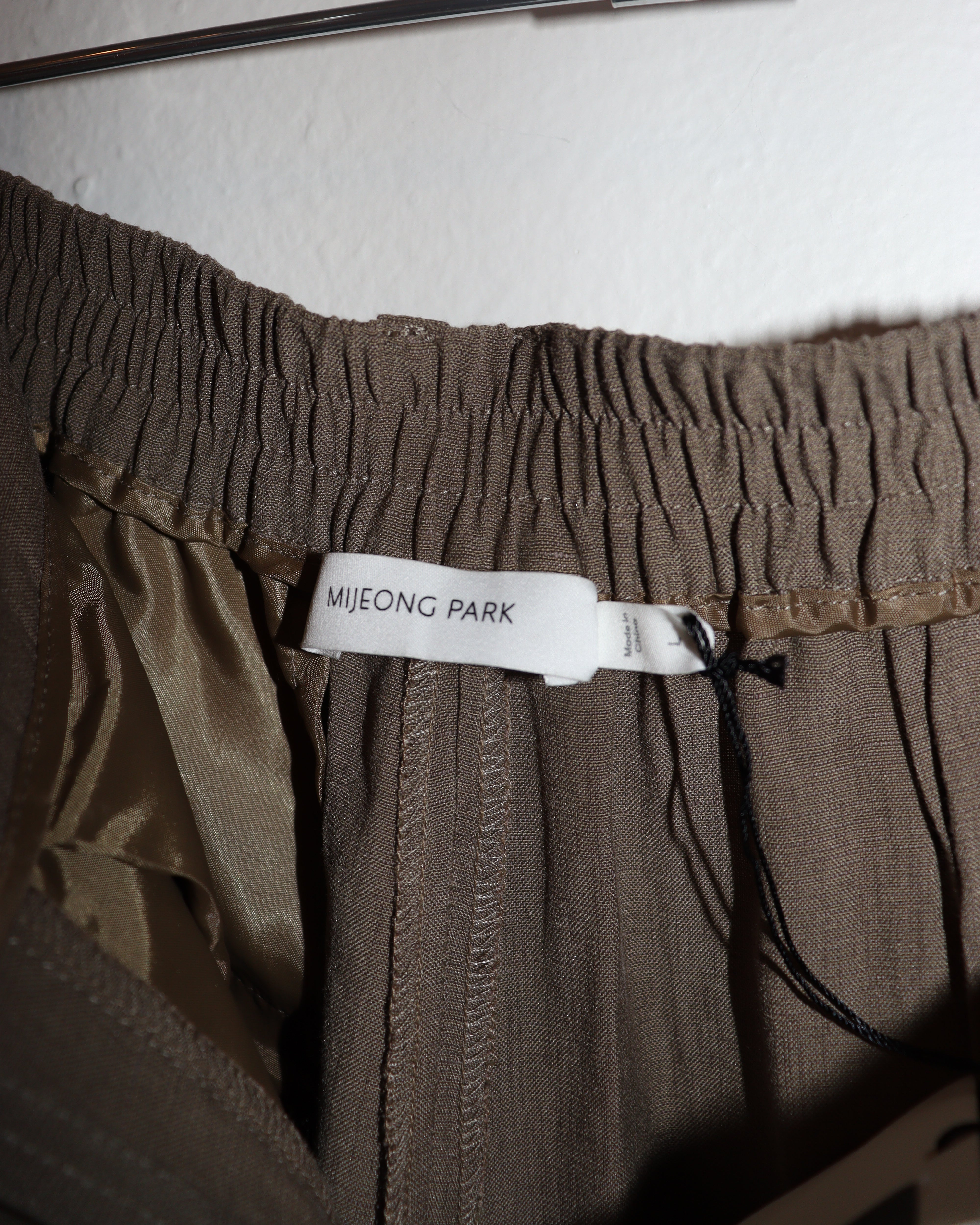 Pre-owned: Mijeong Park Linen Blend Wide Leg Pant