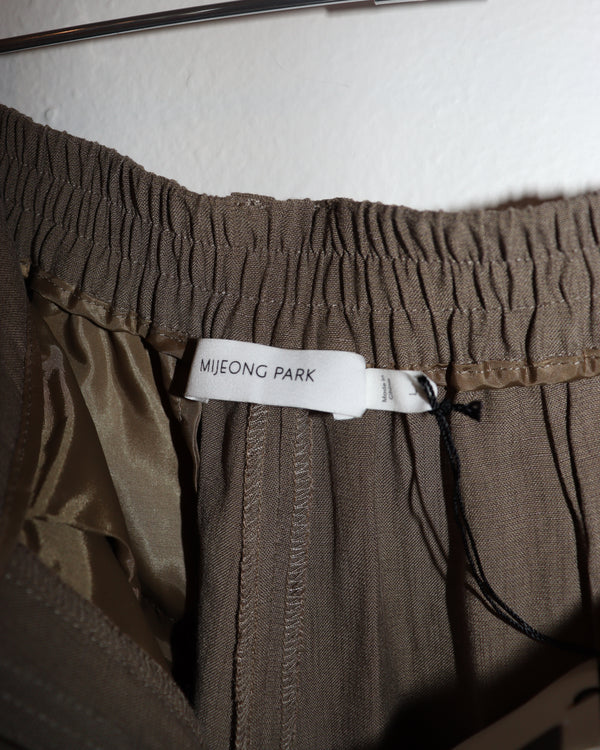 Pre-owned: Mijeong Park Linen Blend Wide Leg Pant