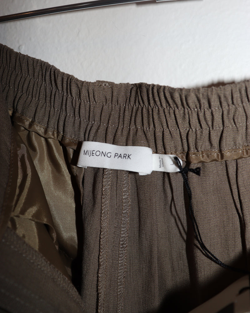 Pre-owned: Mijeong Park Linen Blend Wide Leg Pant