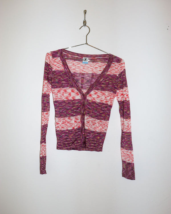 Pre-owned: Missoni Ribbed Cardigan in Multi