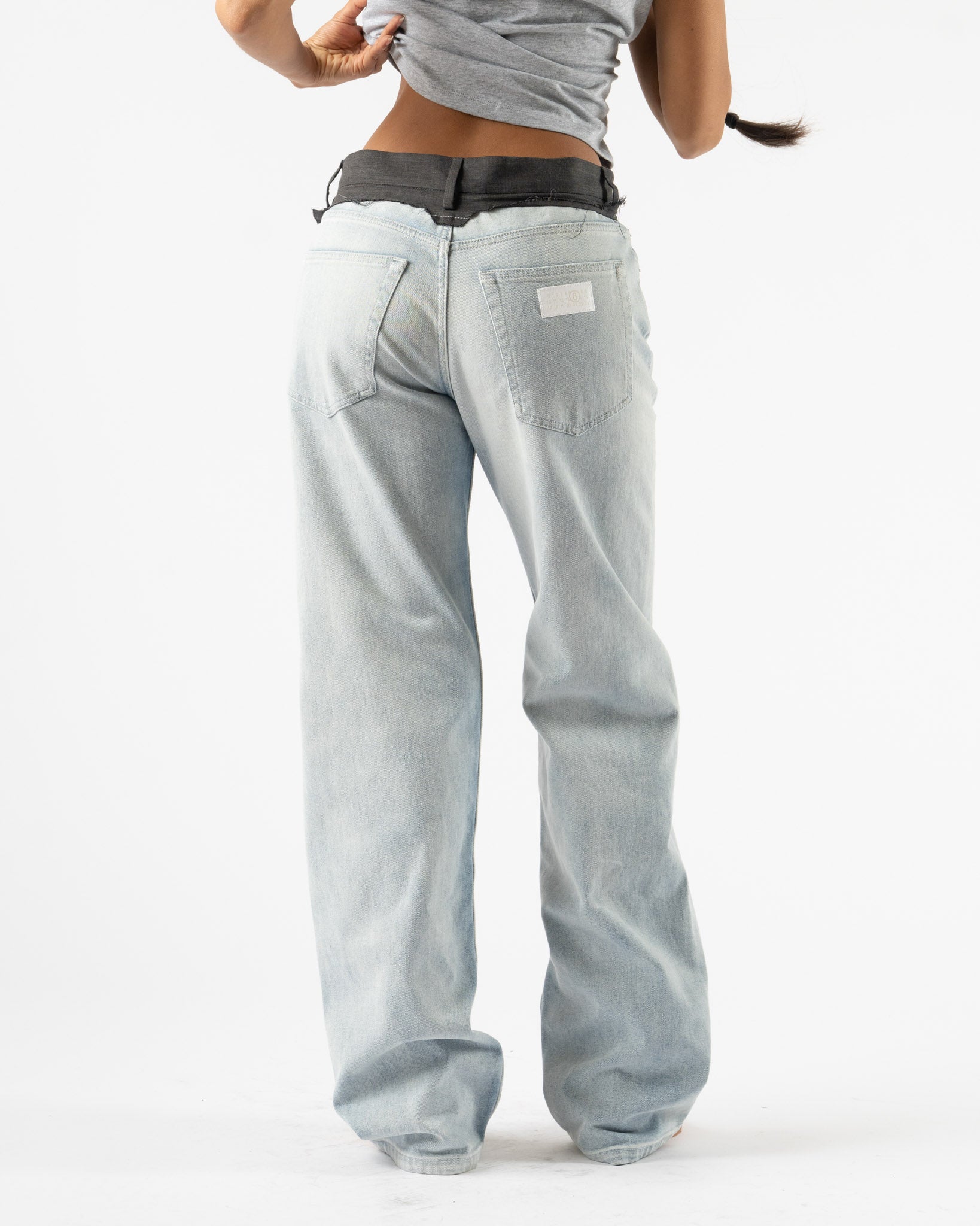 MM6 Maison Margiela Pants Five Pockets in 11oz Light Blue