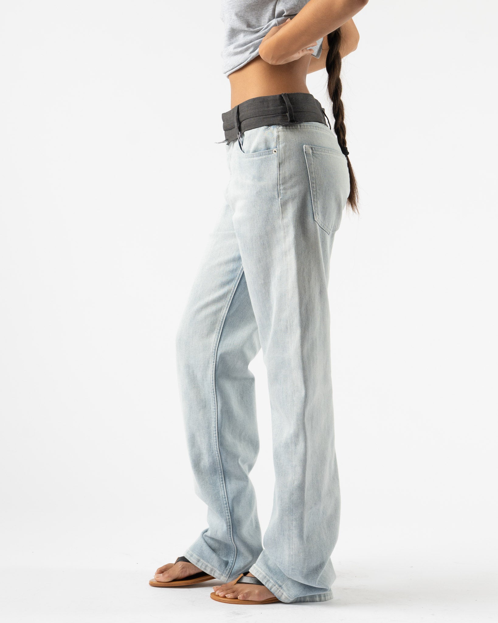 MM6 Maison Margiela Pants Five Pockets in 11oz Light Blue