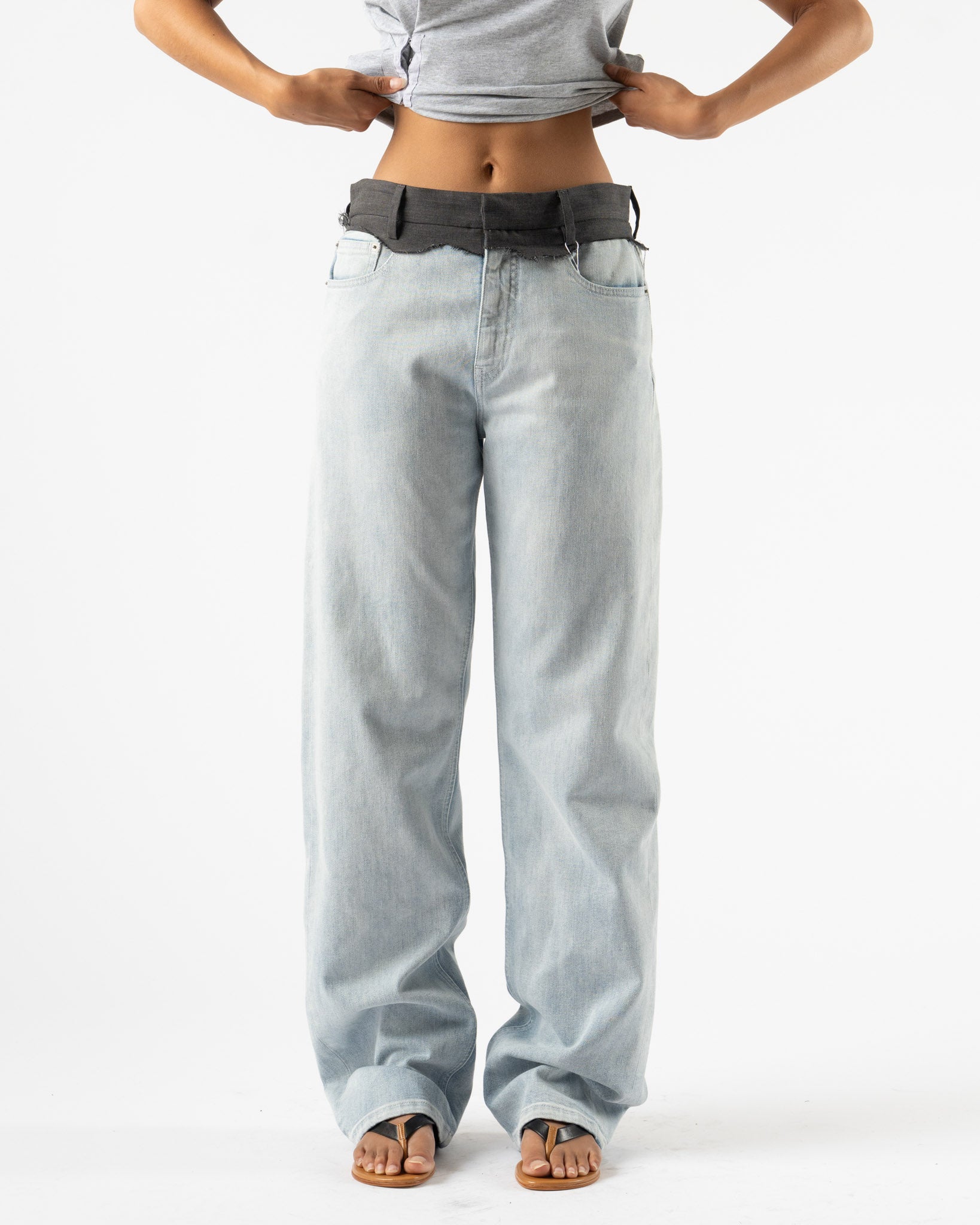 MM6 Maison Margiela Pants Five Pockets in 11oz Light Blue