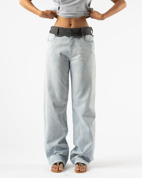 MM6 Maison Margiela Pants Five Pockets in 11oz Light Blue