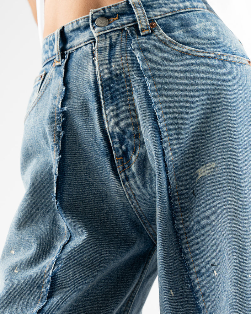 MM6 Maison Margiela Pants 5 Pockets in Slub Indigo Denim Light Blue
