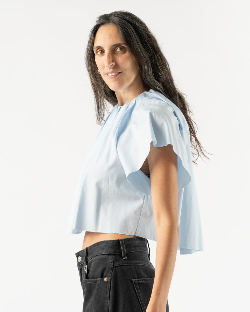 MM6 Maison Margiela Short Sleeved Top in Shirt Blue Curated at Jake and  Jones