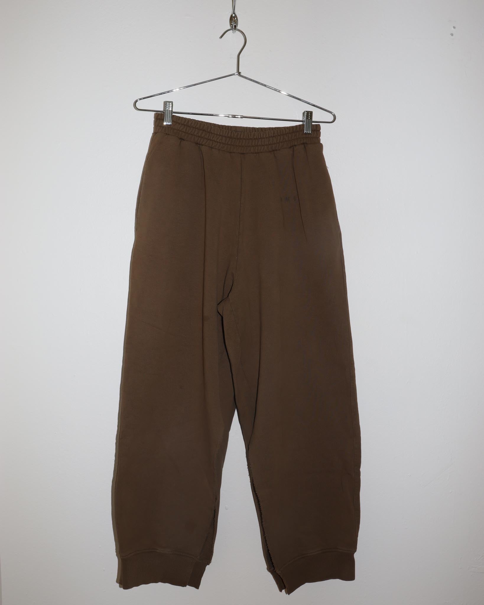 Pre-owned: MM6 Maison Margiela Slit Split Sweatpants in Olive