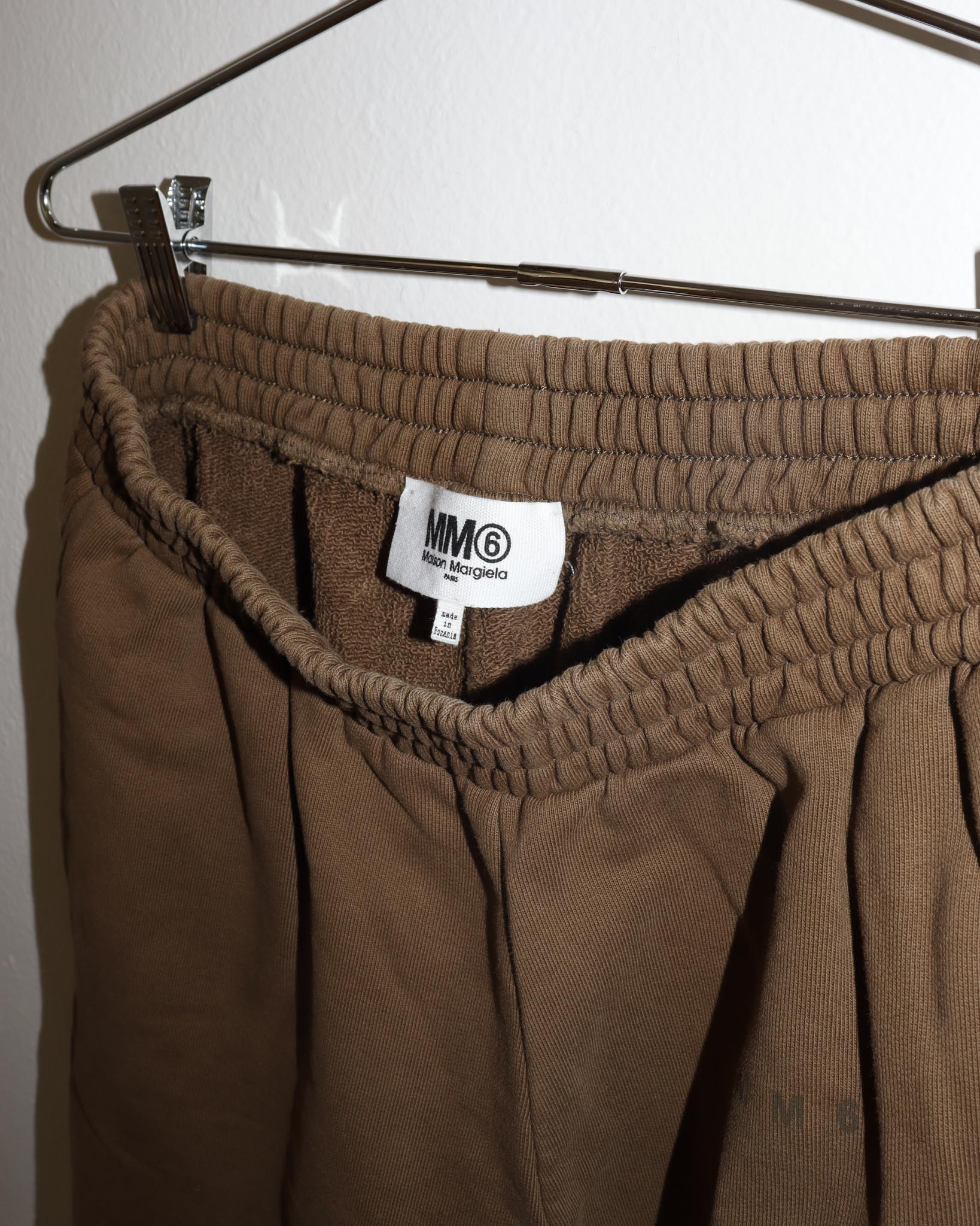 Pre-owned: MM6 Maison Margiela Slit Split Sweatpants in Olive