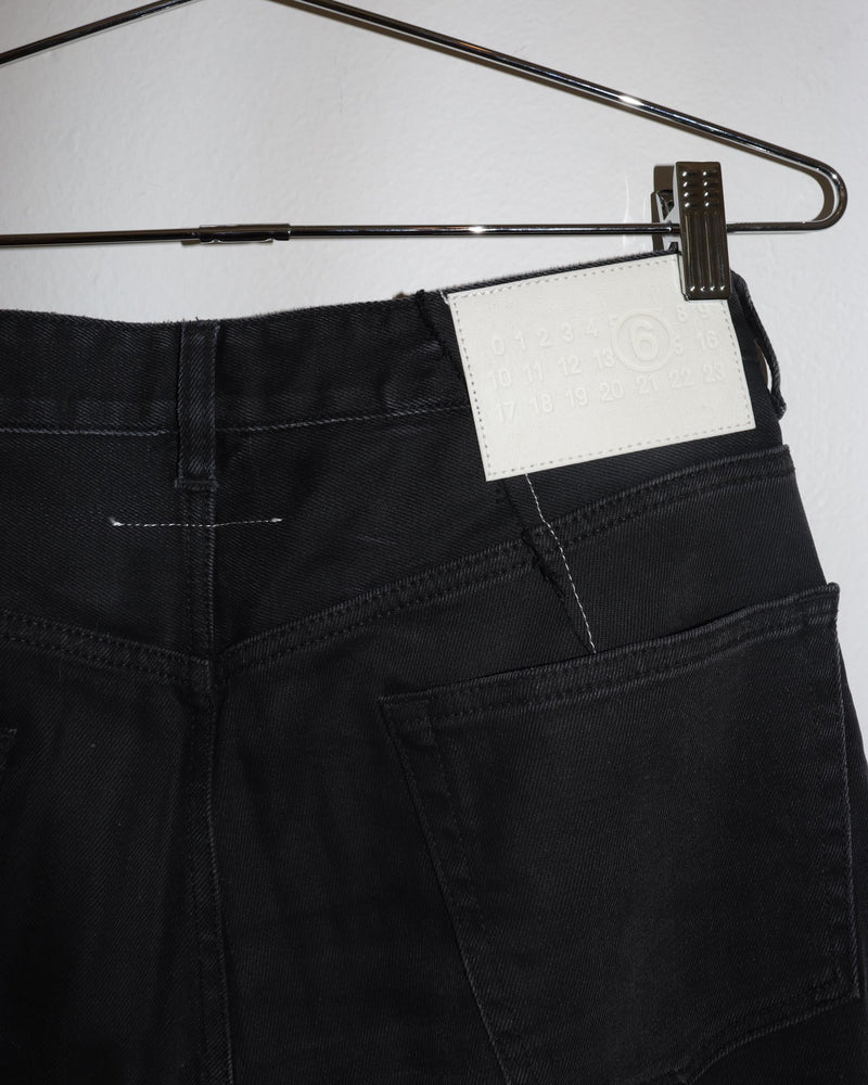 Pre-owned: MM6 Maison Margiela Straight 5 Pocket Pant in Black