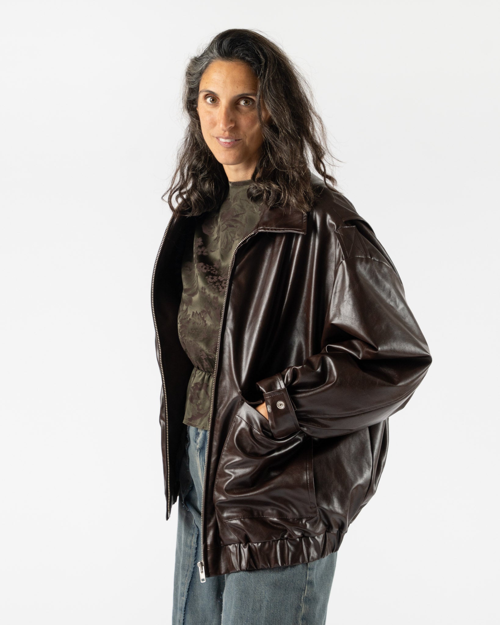 MM6 Maison Margiela Sports Jacket in Burgundy