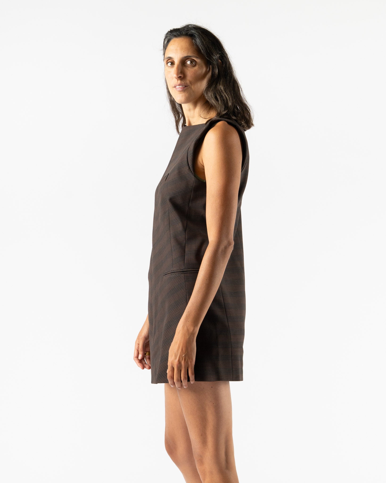 MM6 Maison Margiela Mini Dress in Brown/Black