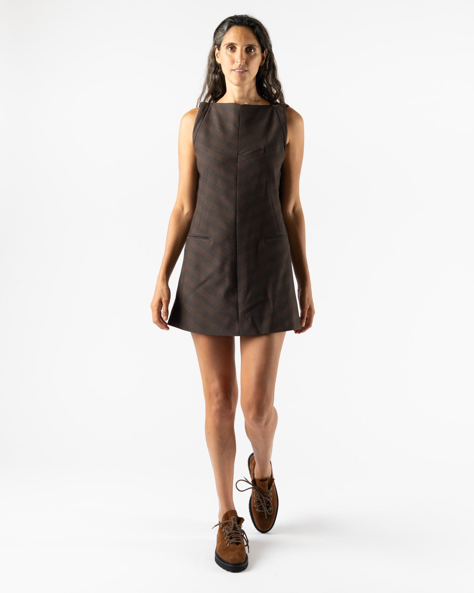 MM6 Maison Margiela Mini Dress in Brown/Black
