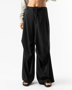 MM6 Maison Margiela Polyester Twill Stretch Pants in Black