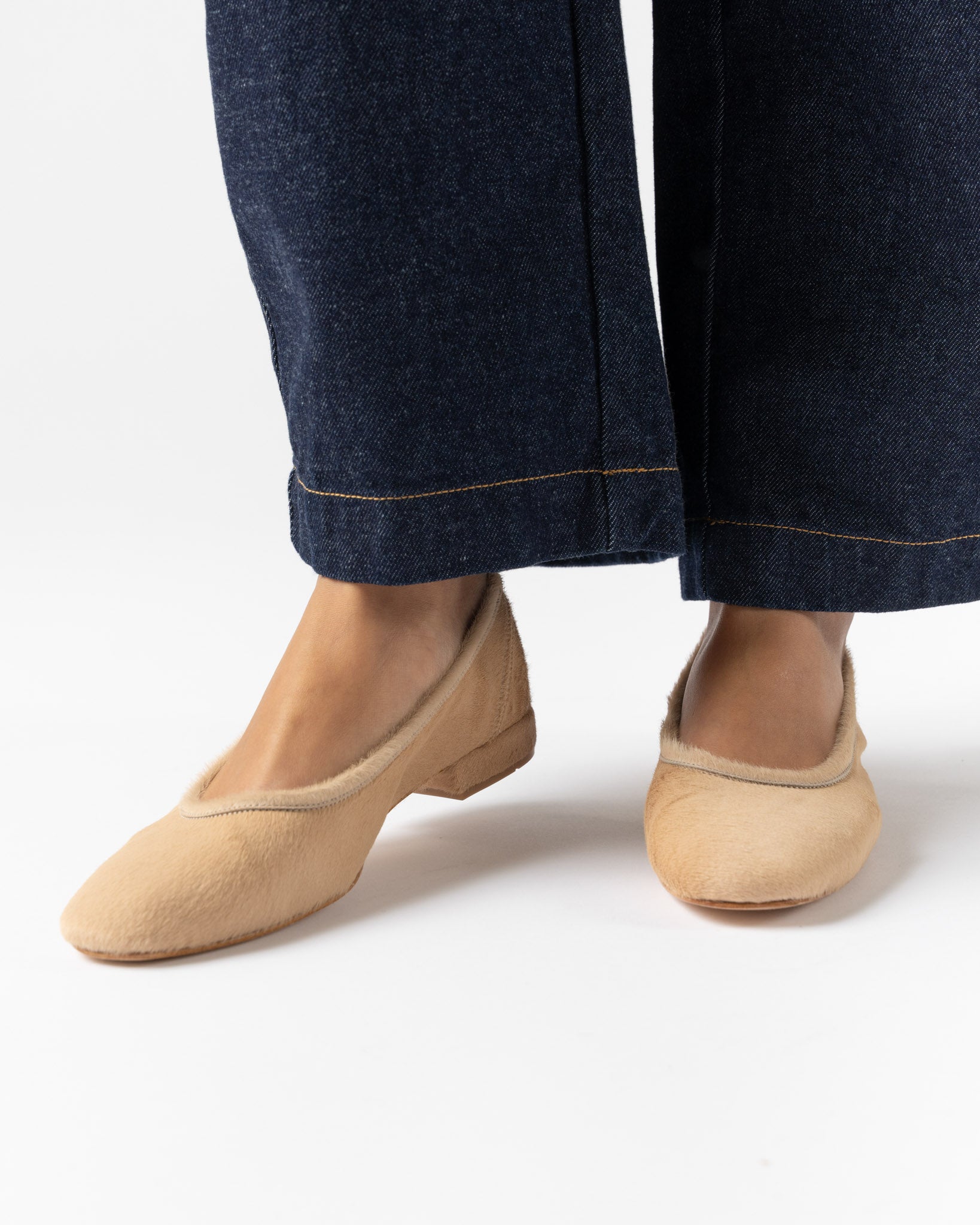 Maryam Nassir Zadeh Serafina Flat in Camel Ponyhair Curated at