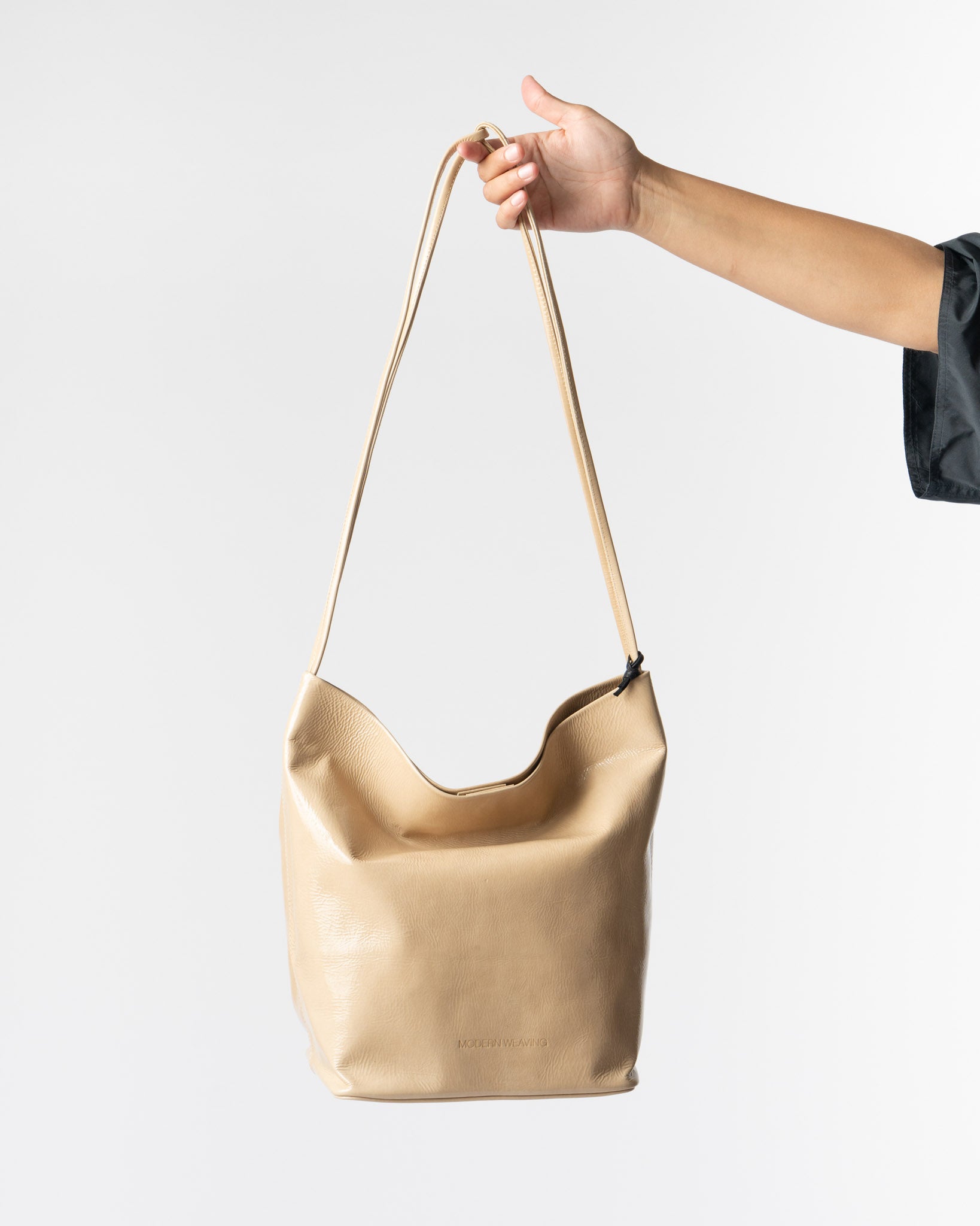 Modern Weaving Crossbody Single Strap in Miso