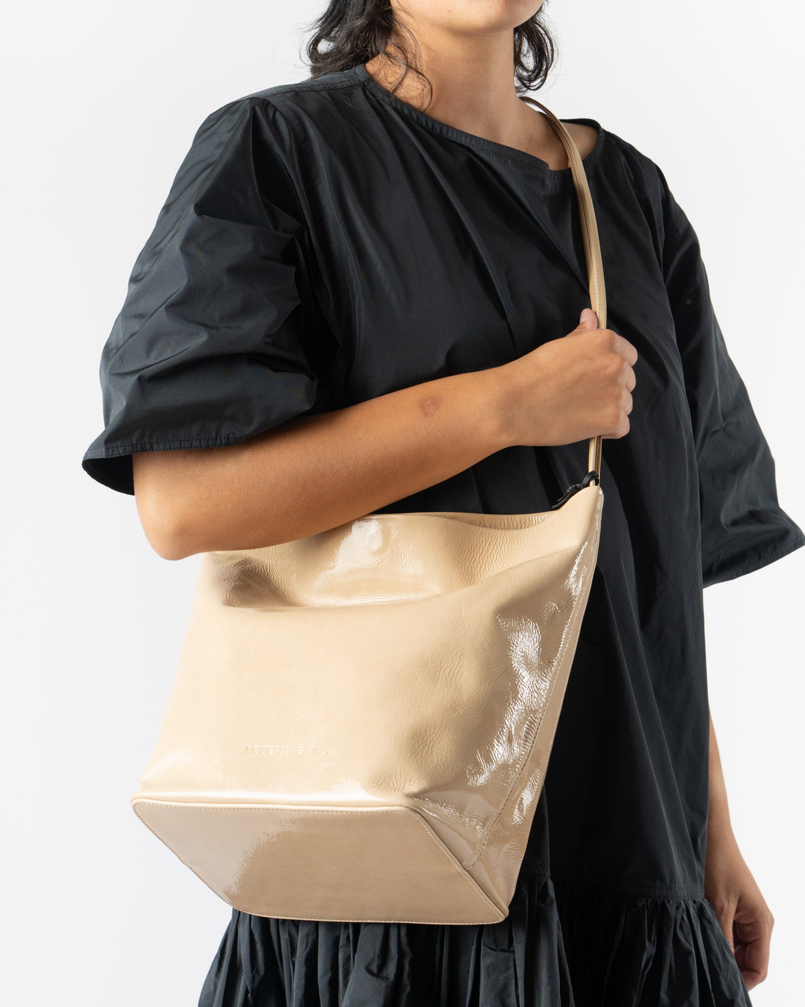 Modern Weaving Crossbody Single Strap in Miso