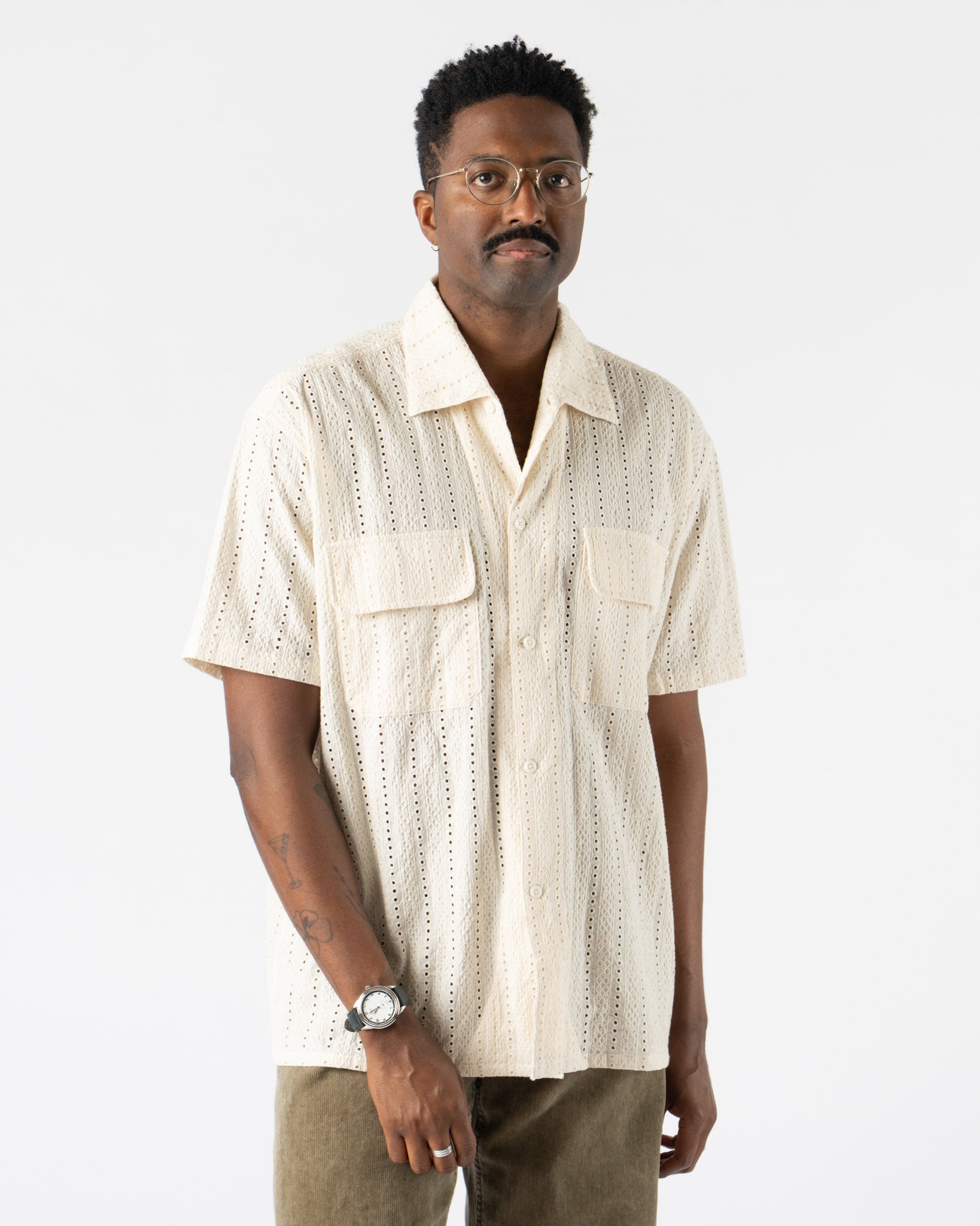 Monitaly Milano Hakoba Shirt in Natural