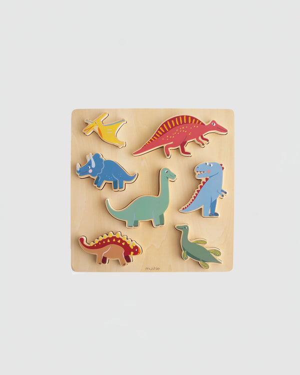 Mushie Wooden Dino Puzzle