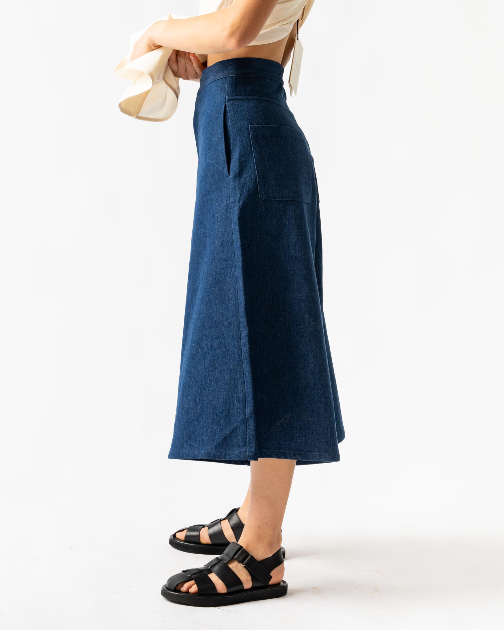 ELEPH London Culotte in Blue Denim