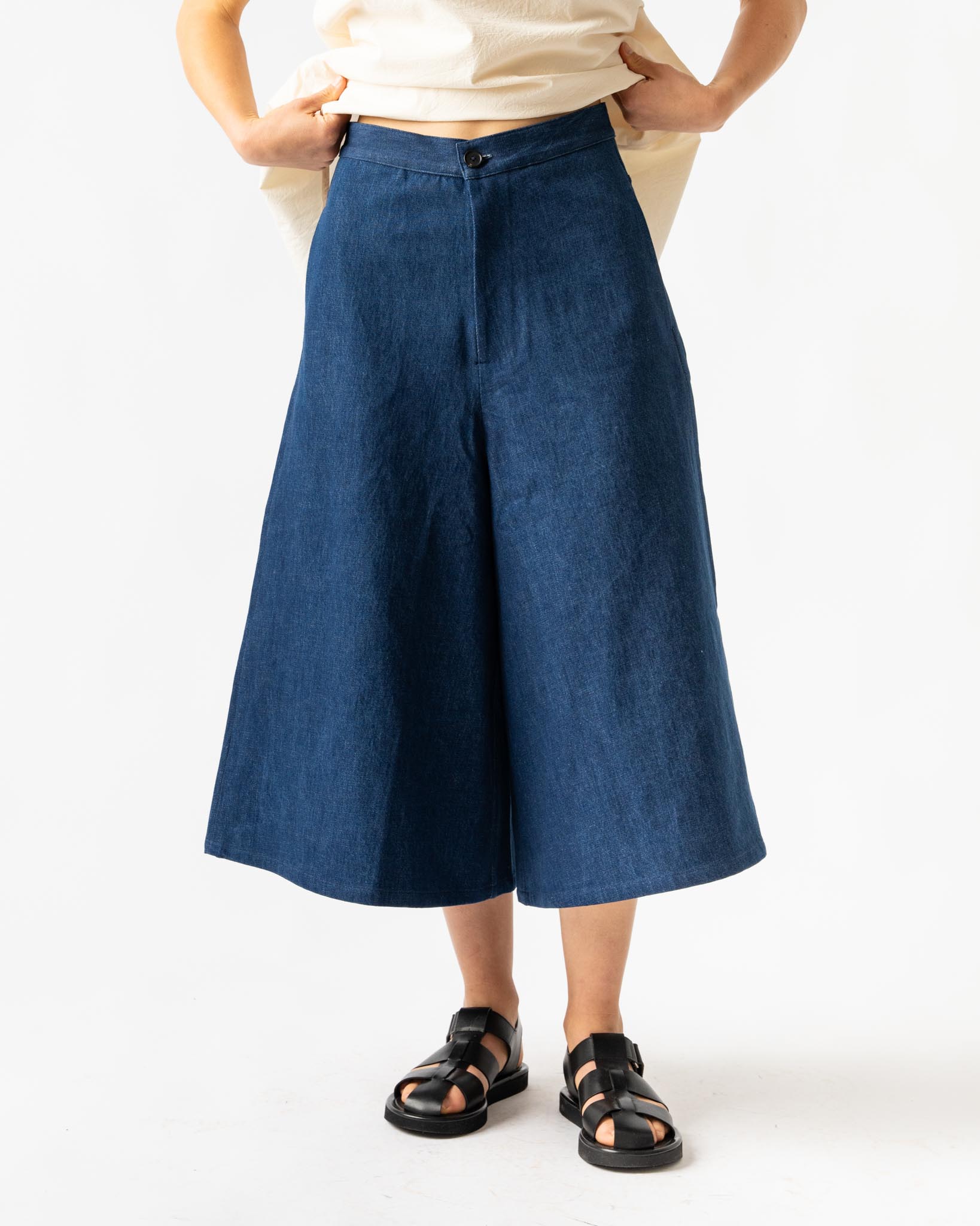 ELEPH London Culotte in Blue Denim