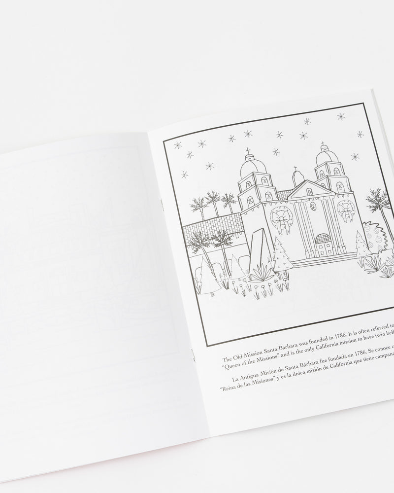 Nacaya Colors of Santa Barbara Bilingual Coloring Book Christmas Edition