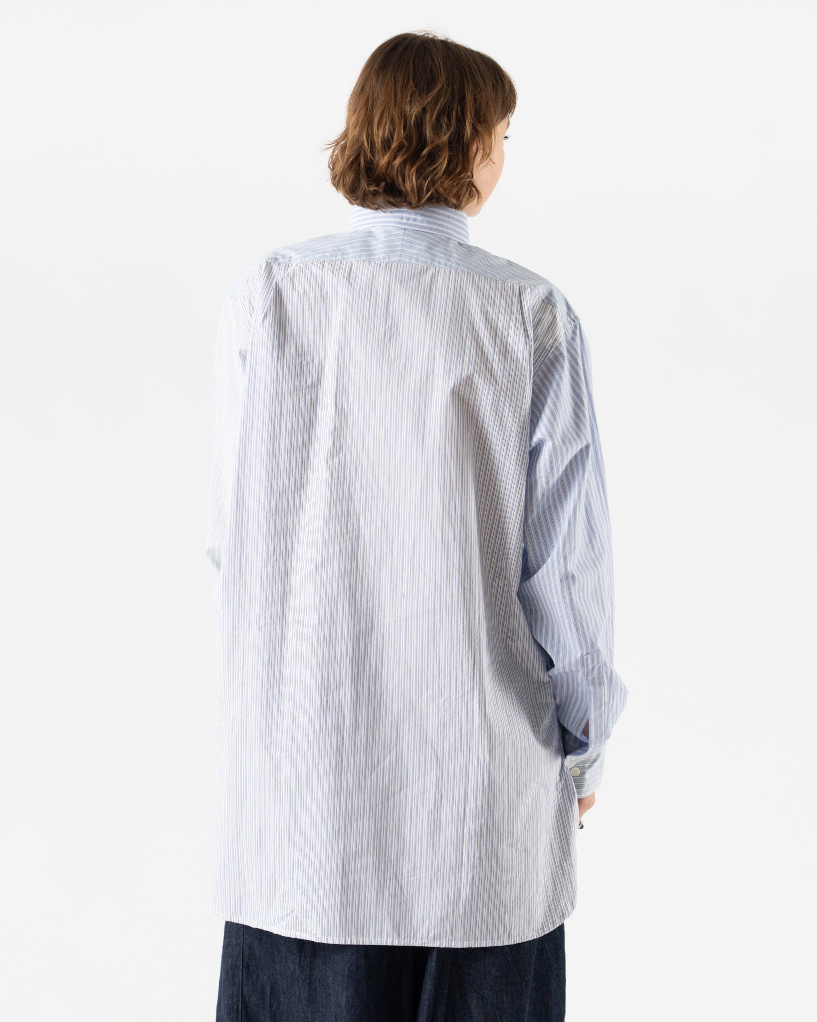 Needles Combo Tab Collar Shirt in Typewriter Stripe Curated at