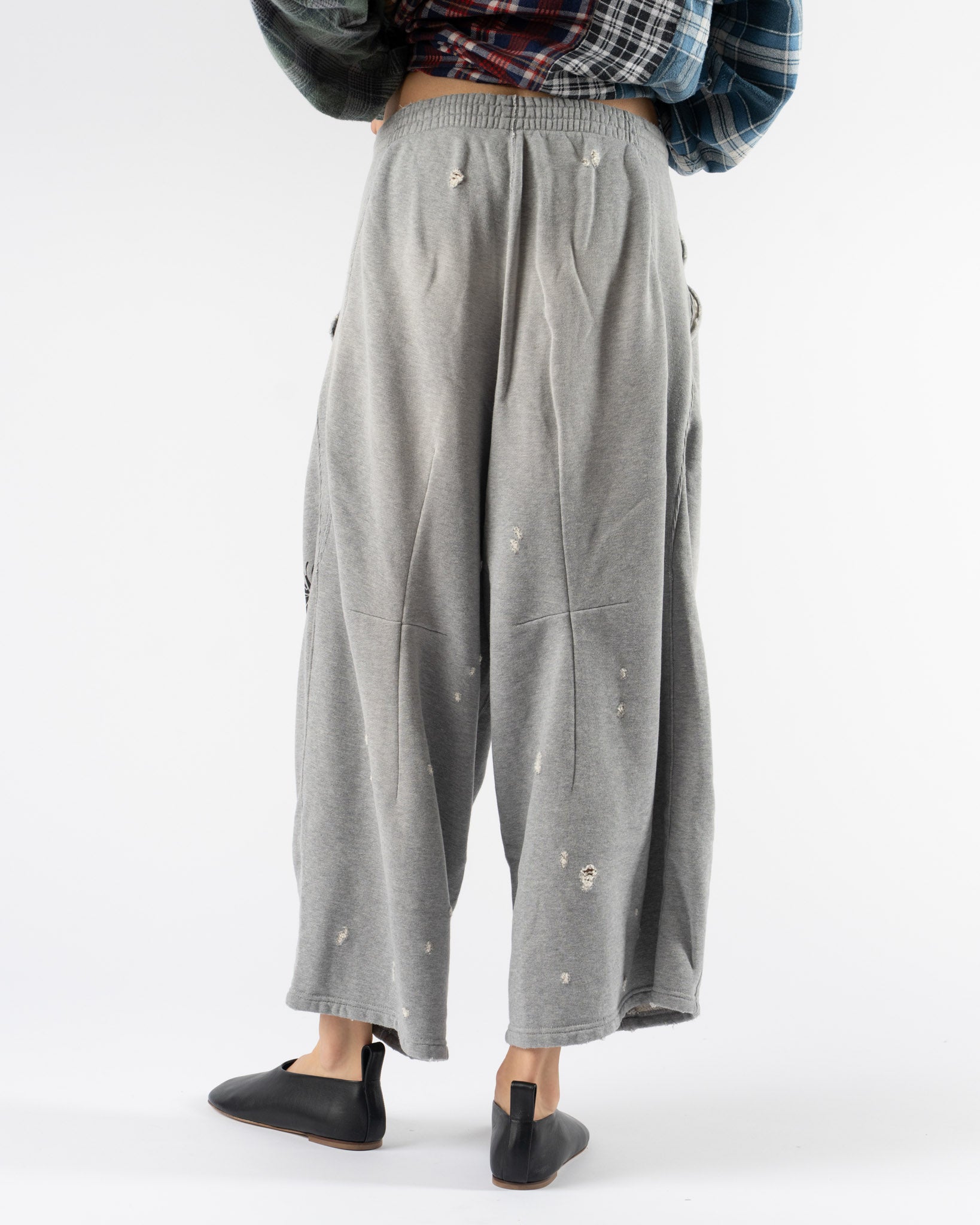 Needles Deconstructed H.D. Sweat Pant in Heather Grey