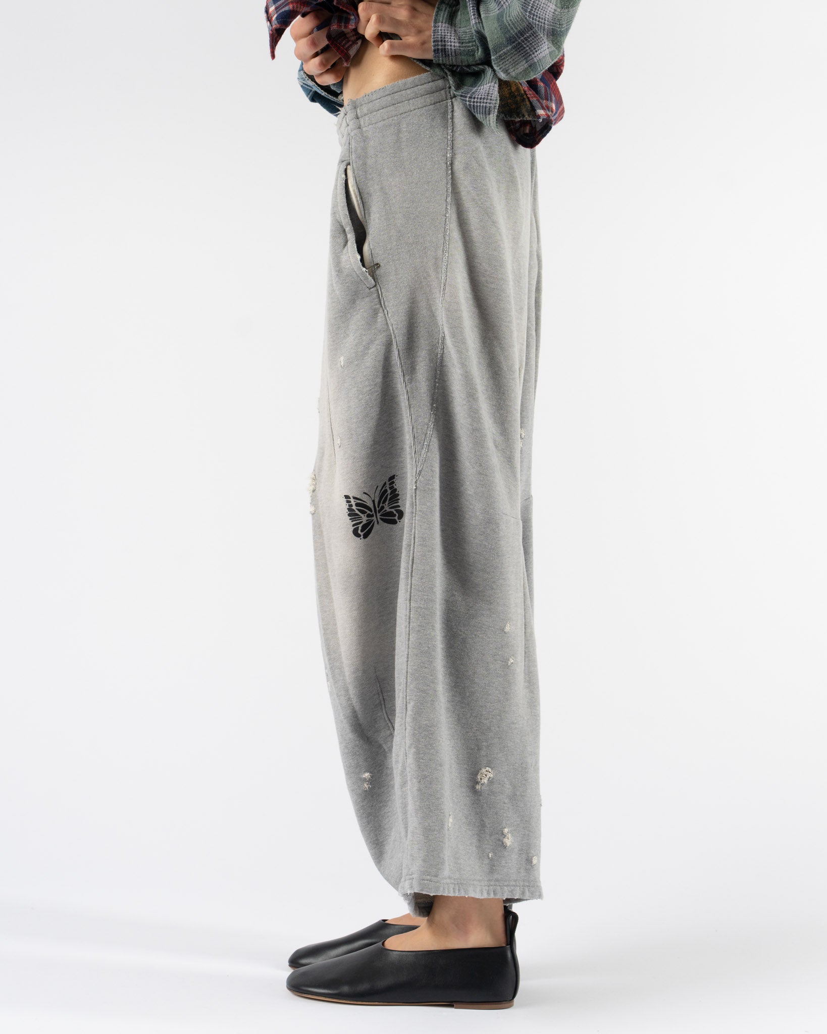 Needles Deconstructed H.D. Sweat Pant in Heather Grey